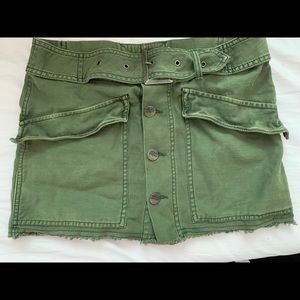 NWOT FREE PEOPLE ARMY GREEN MINI SKIRT